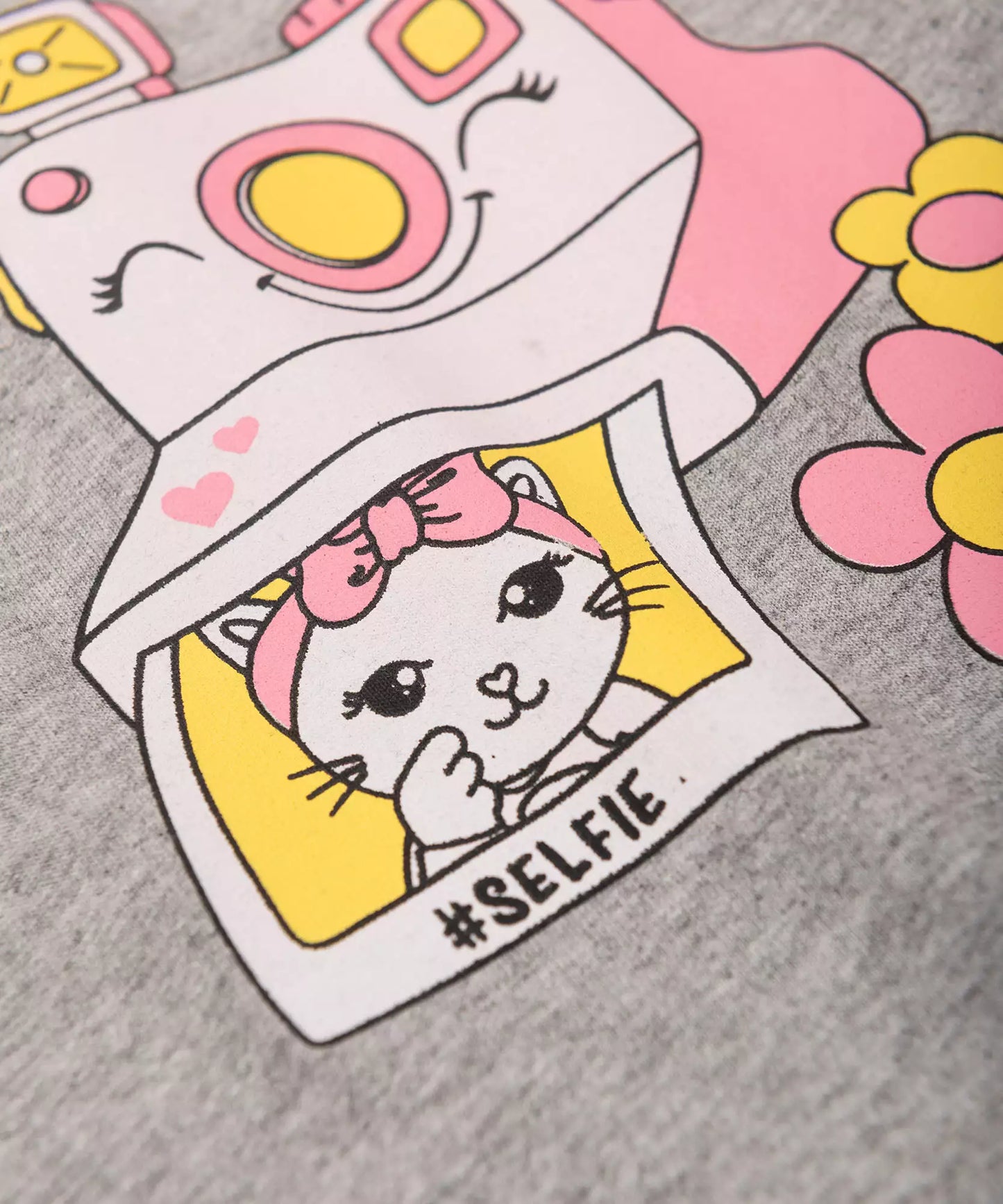 Blusa de Verão para Menina Gatinho Mescla