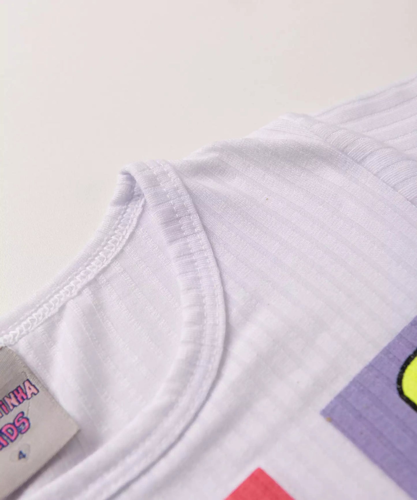 Blusa Infantil Feminina Coração Branco