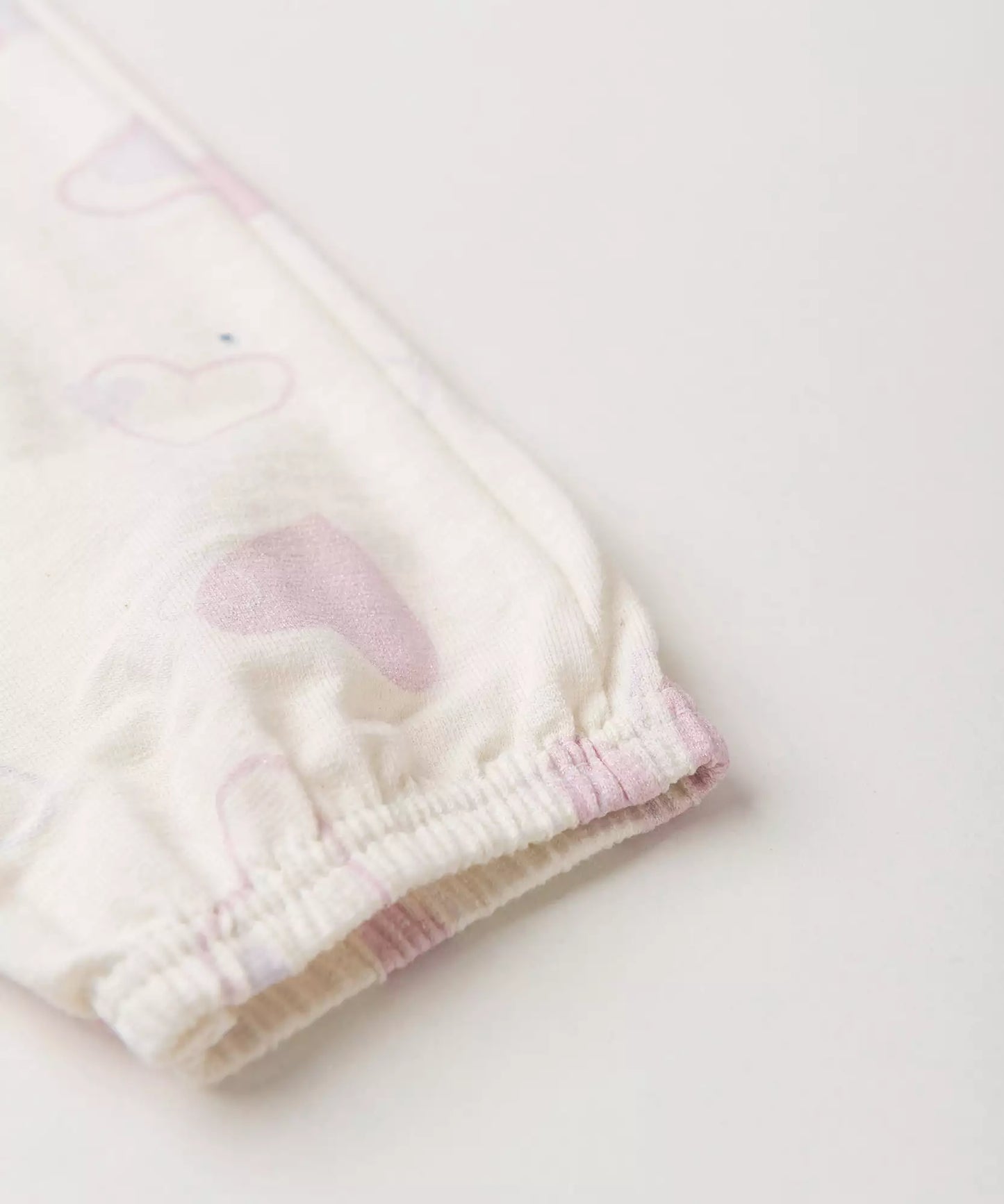 Calça de Inverno para Bebê Menina Corações Marfim