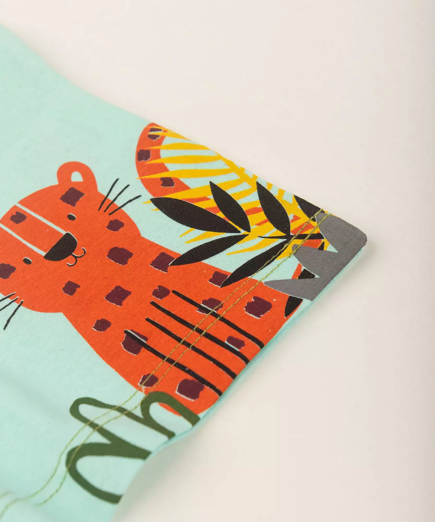Camiseta de Verão para Bebê Menino Safari Verde