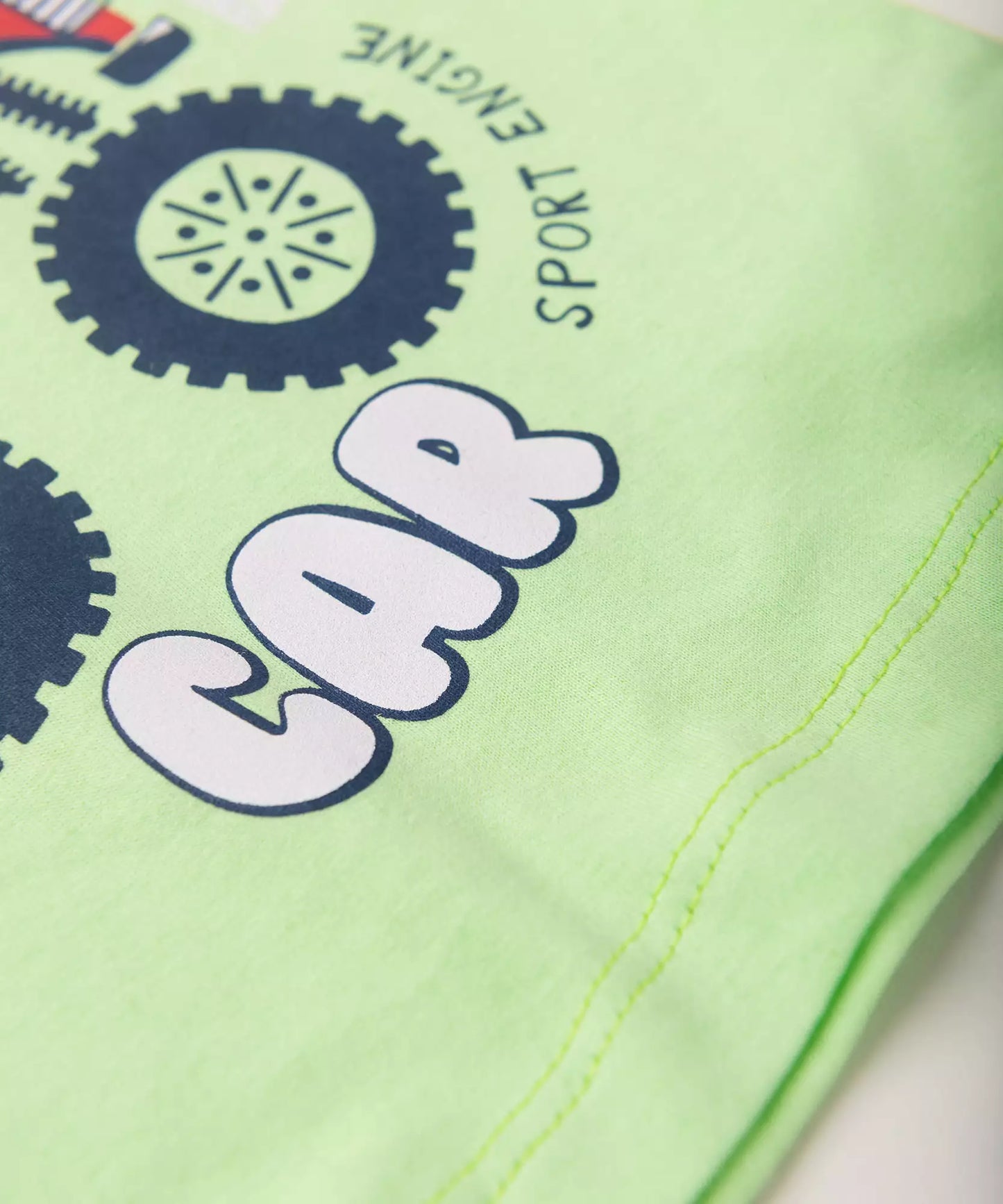 Camiseta de Verão para Bebê Menino Urso Verde