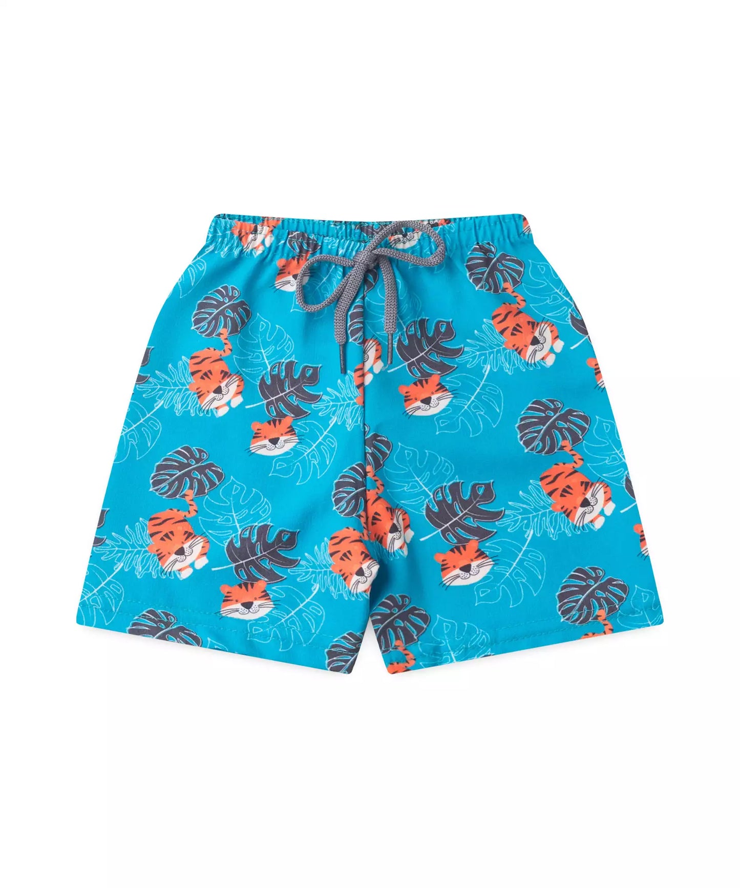 Conjunto Curto para Bebê Menino Tigrinho Chumbo