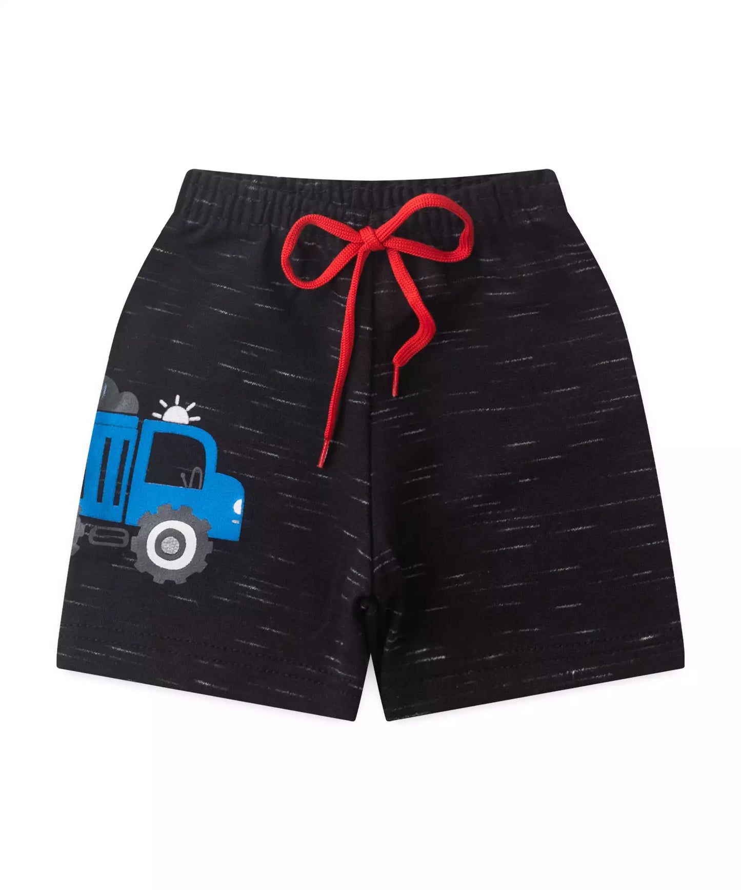Conjunto Curto para Bebê Menino Trator Vermelho