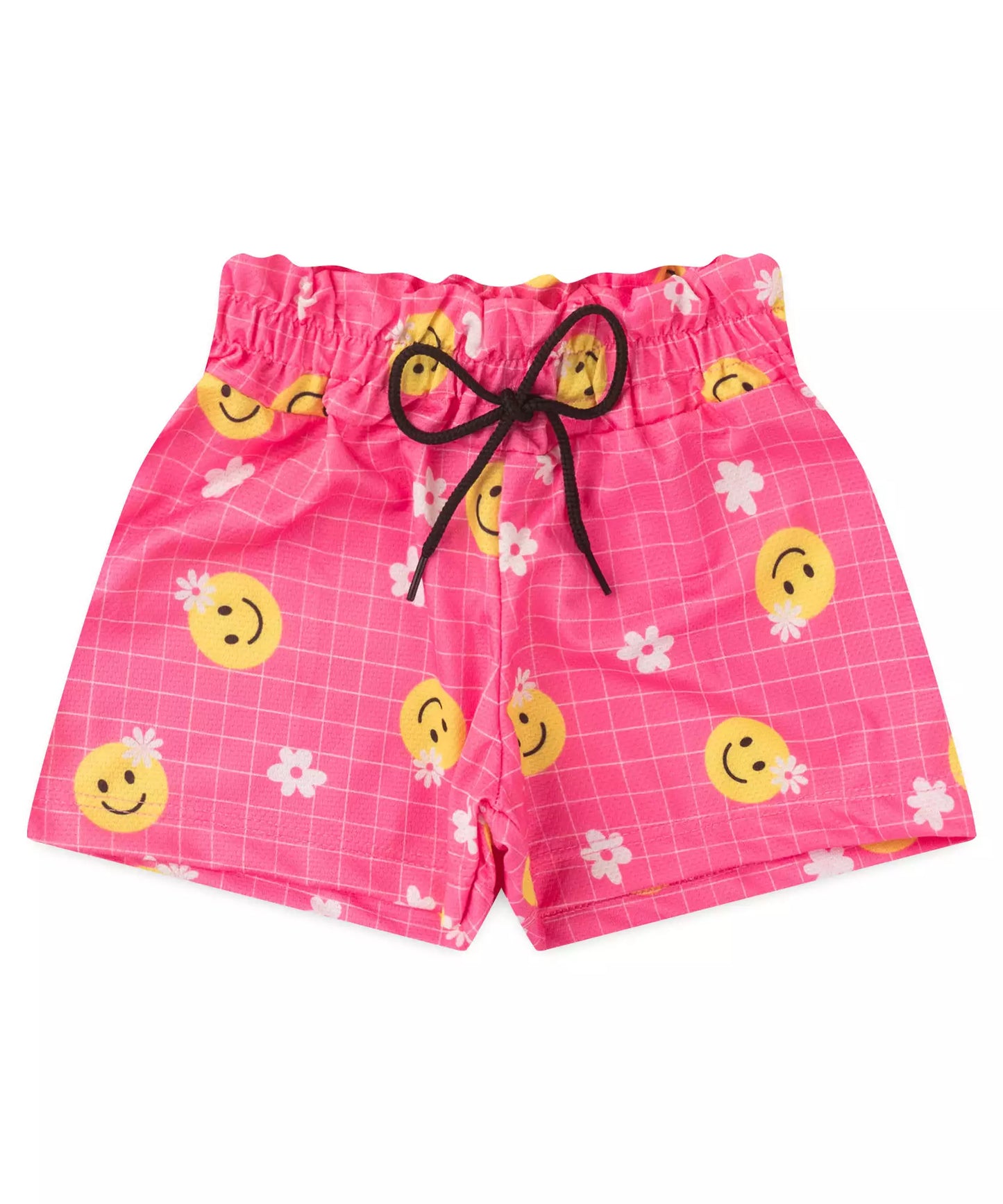 Conjunto de Verão Infantil Feminino Emojis Preto