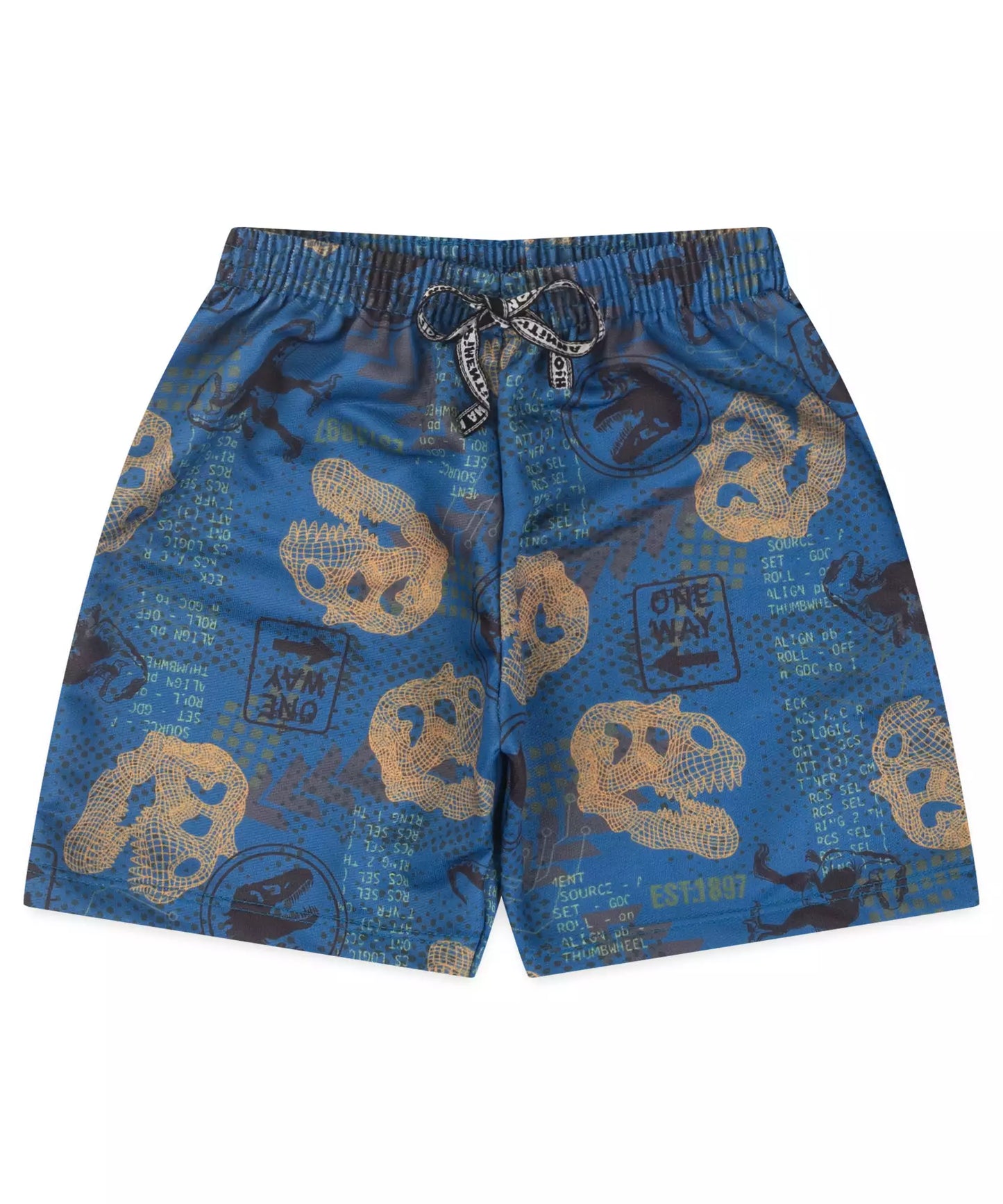 Conjunto de Verão Infantil Masculino Dinossauro Preto