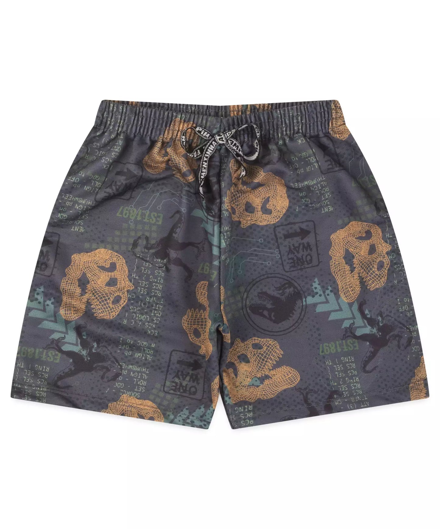 Conjunto de Verão Infantil Masculino Dinossauro cor Verde