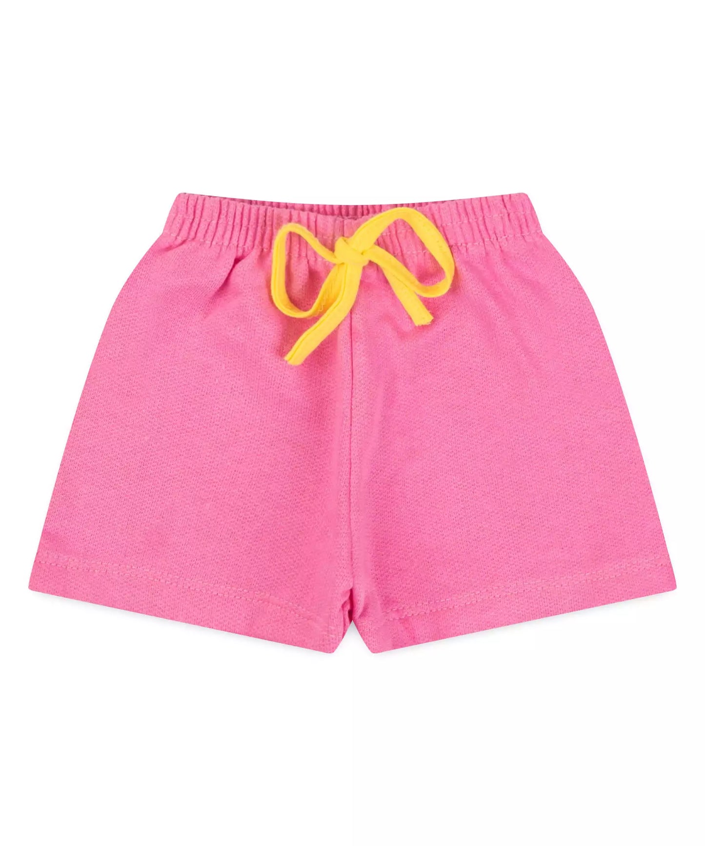 Conjunto de Verão para Bebê Menina Gatinho no Amarelo