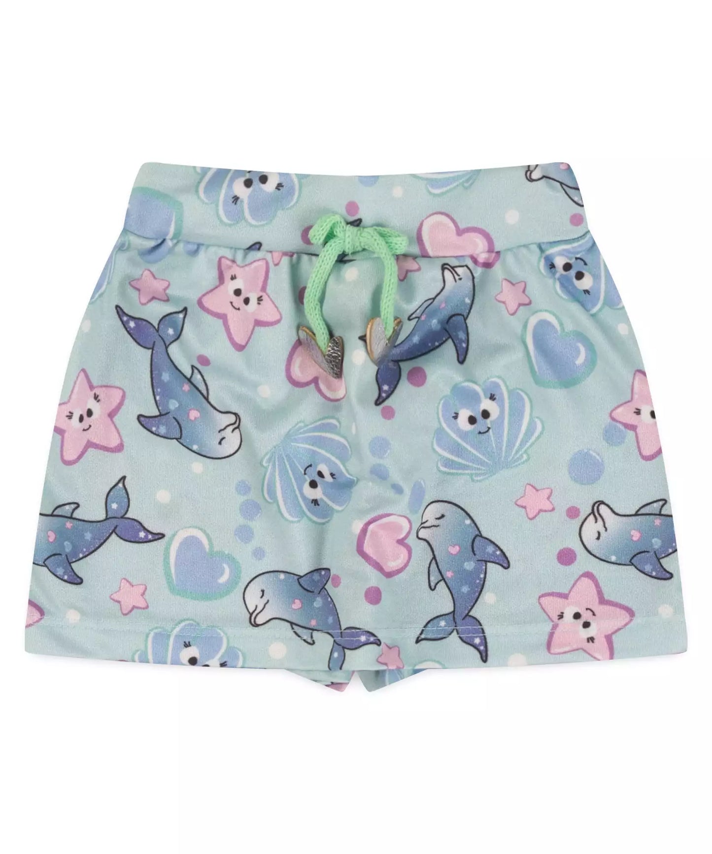 Conjunto de Verão para Bebê Menina Golfinho Rosa