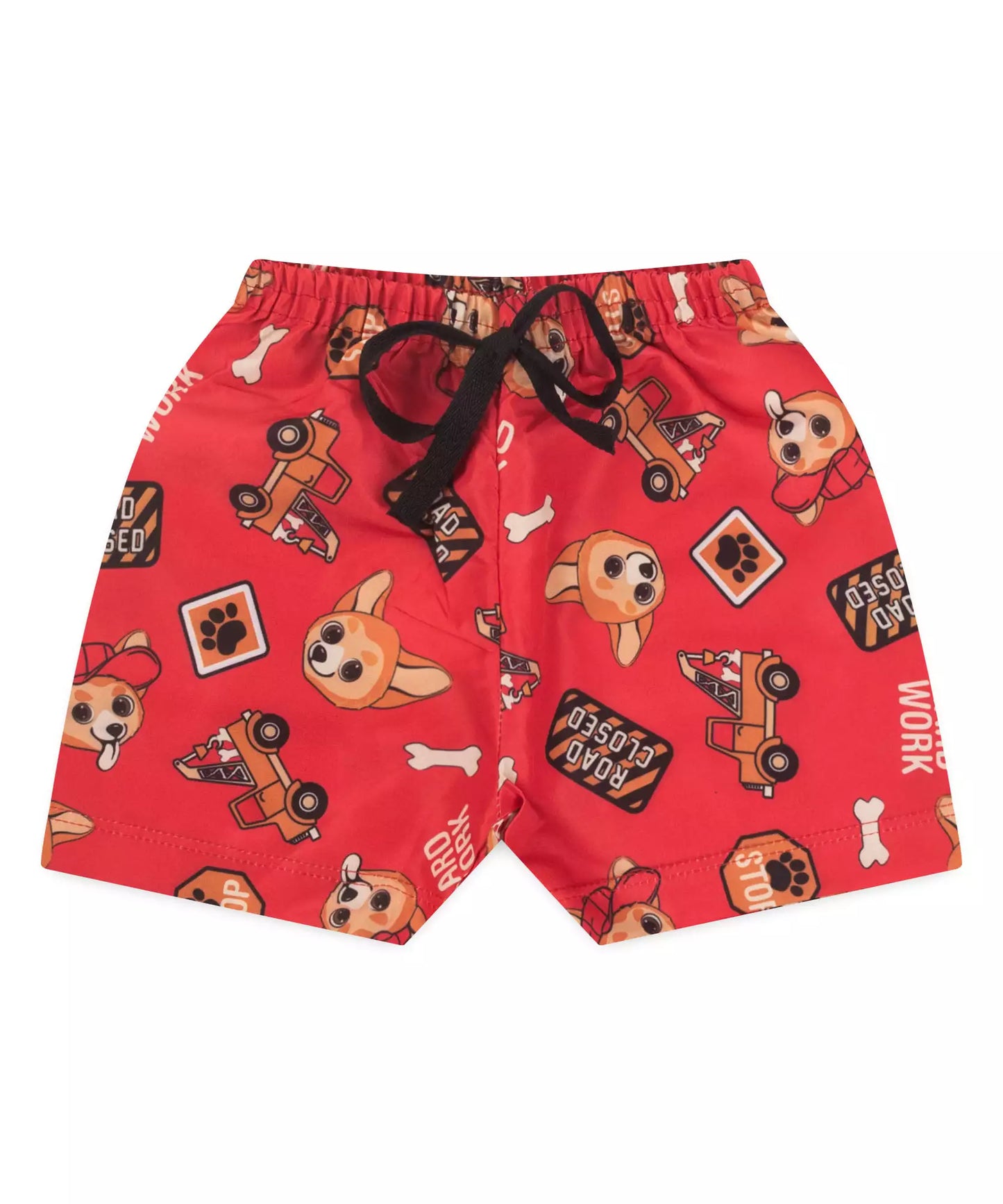 Conjunto de Verão para Bebê Menino Cachorrinho Branco