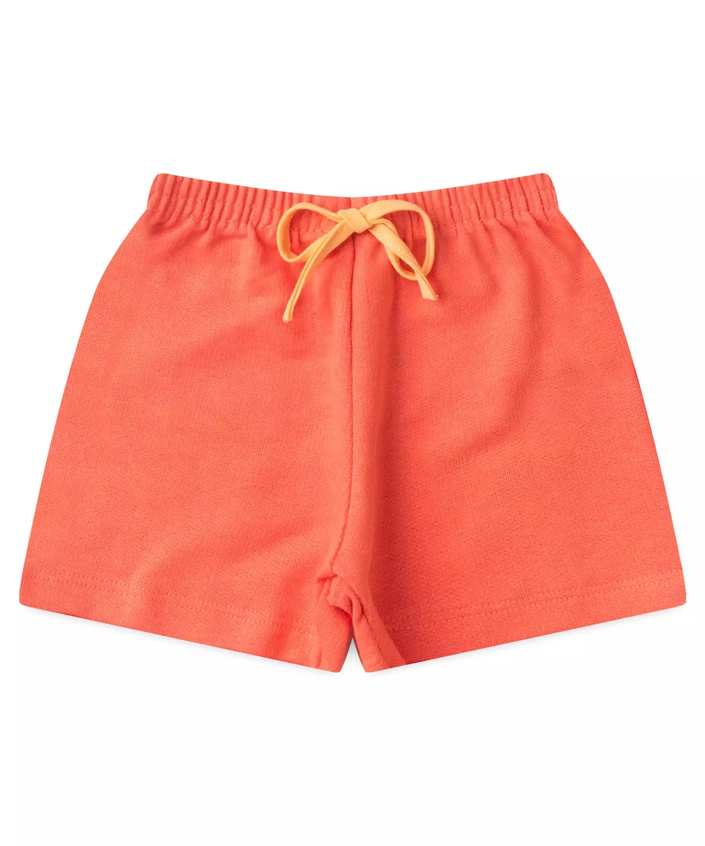 Conjunto de Verão para Menina em Coração em Salmão