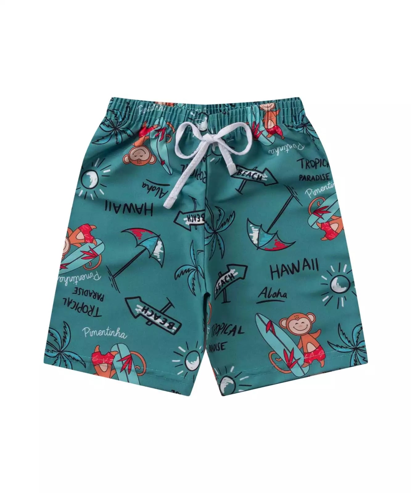 Conjunto de Verão para Menino Macaquinho Branco