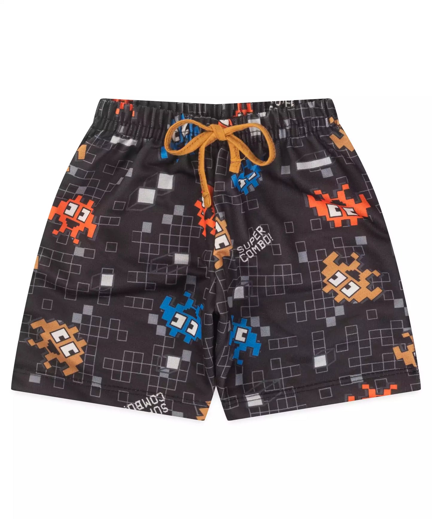 Conjunto de Verão para Menino Vídeo Game Marrom
