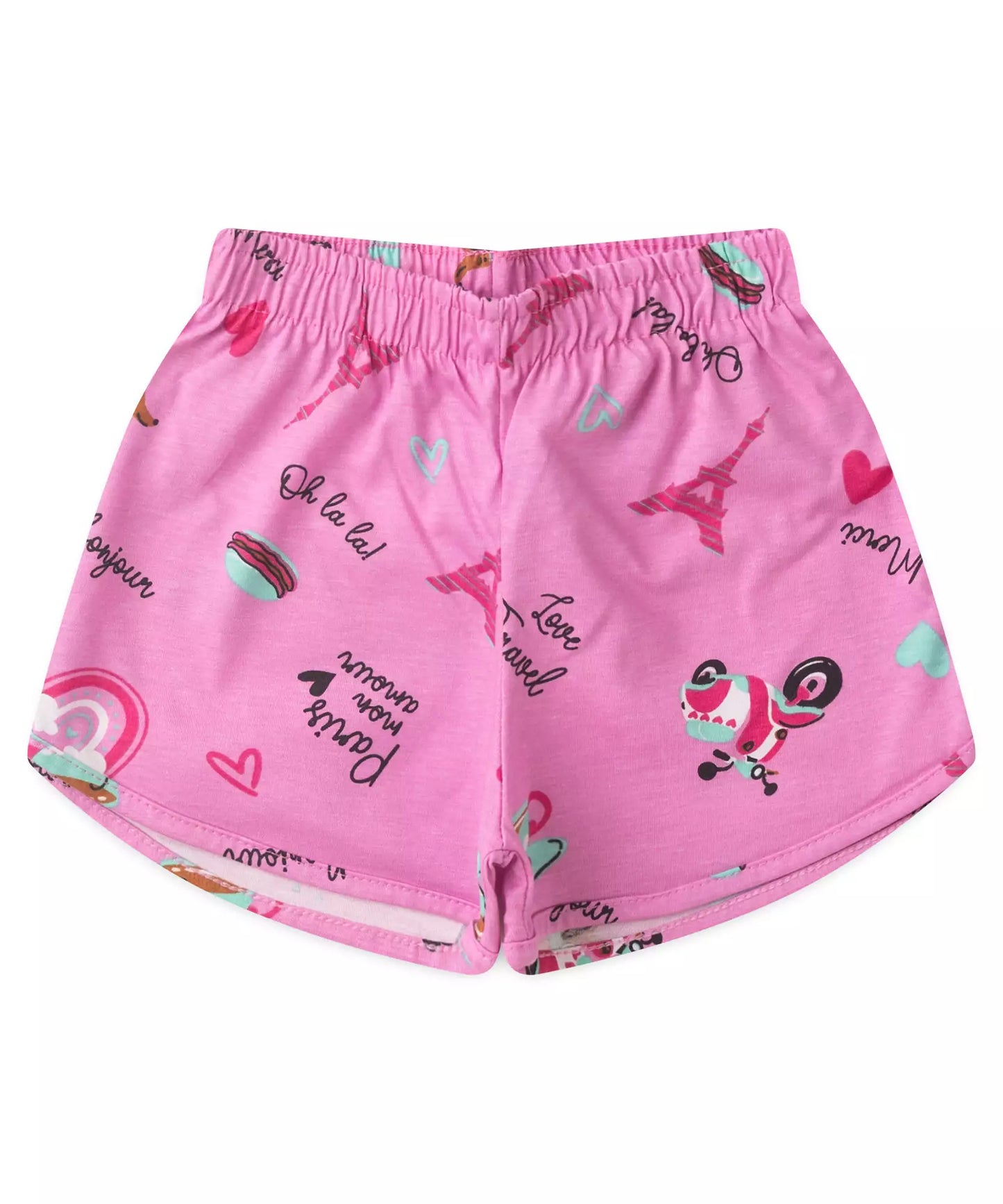 Conjunto de Verão Infantil Feminino Paris Verde