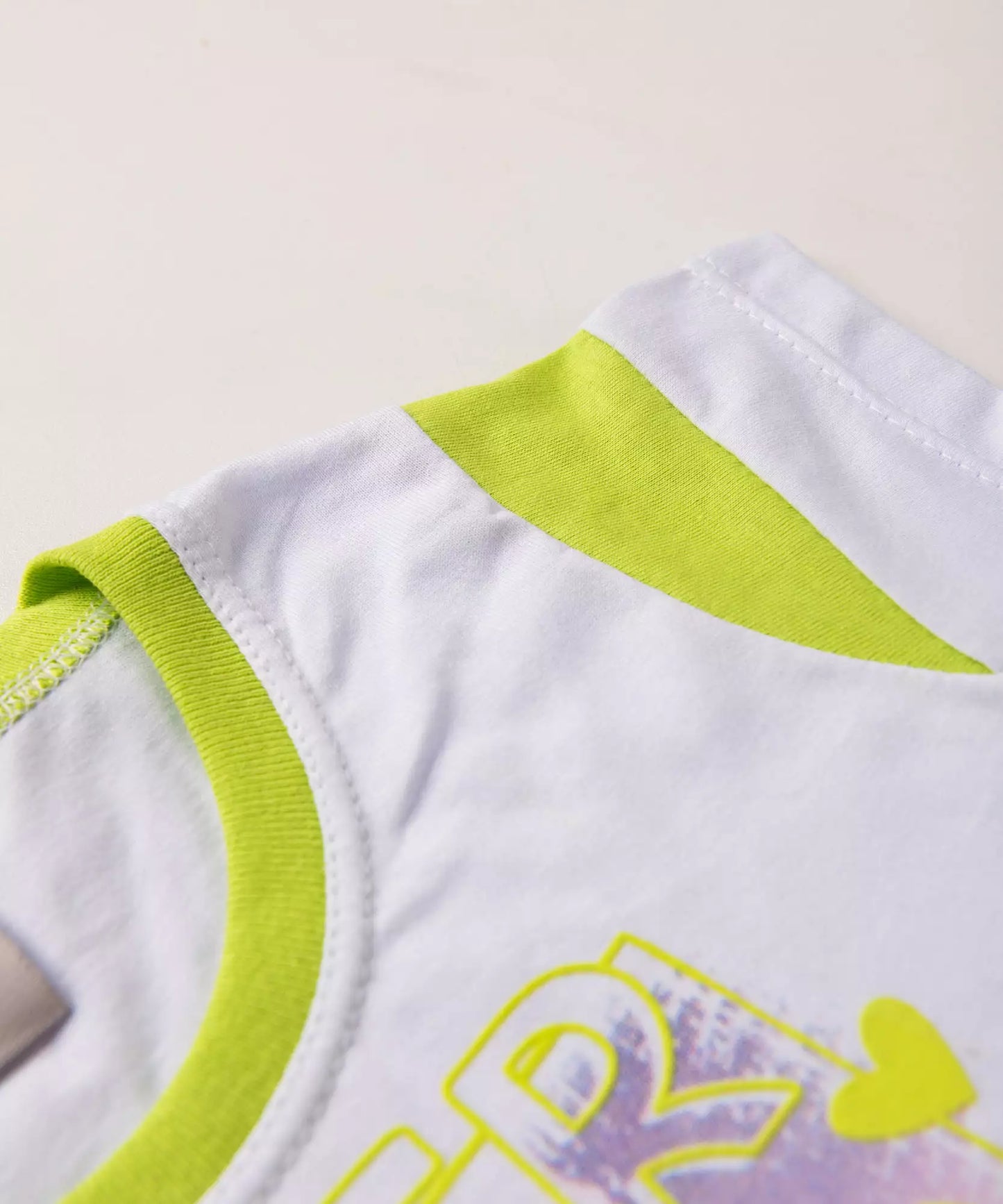 Cropped infantil Feminino Estampado Branco