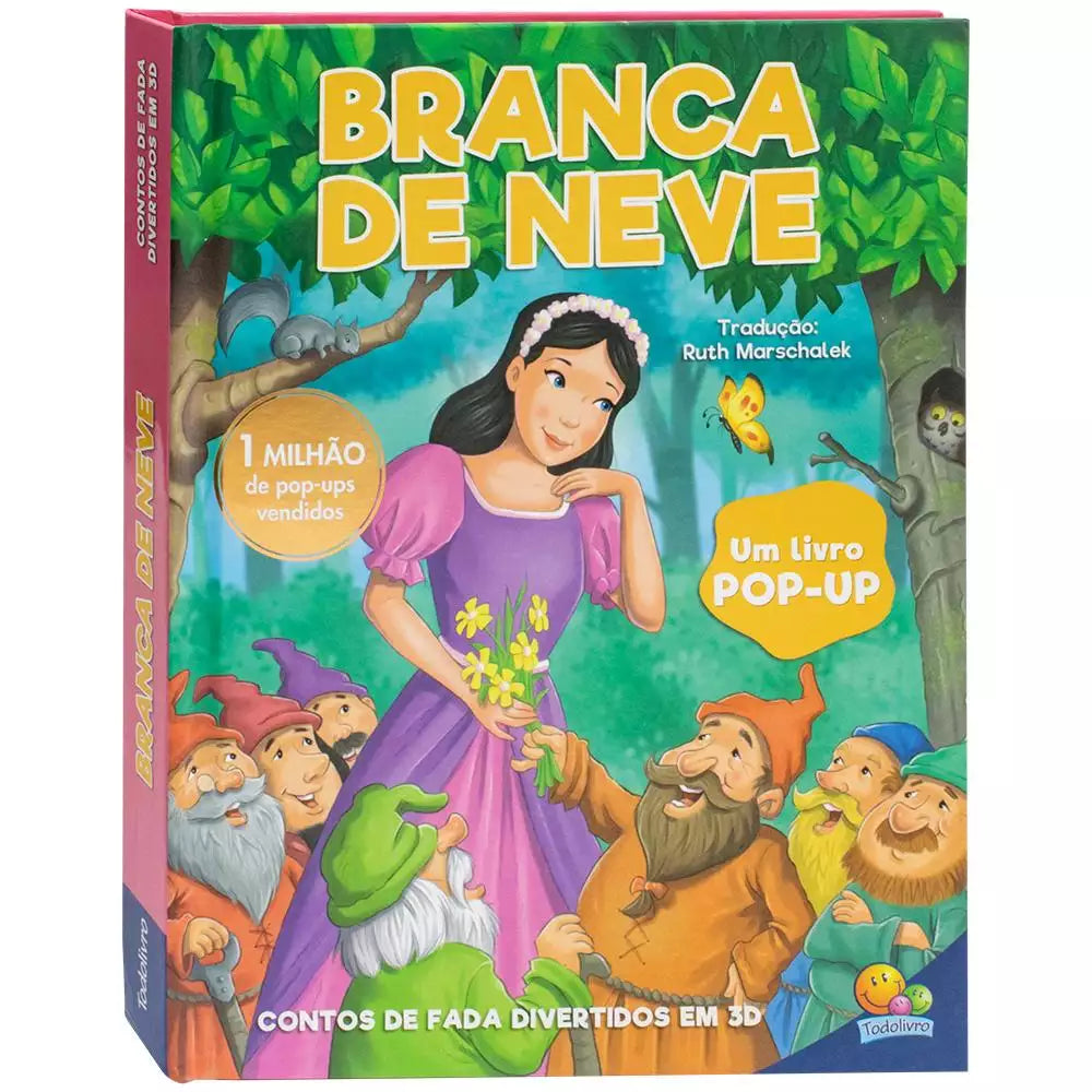 Livro Infantil Conto de Fadas com Pop-Ups: Branca de Neve