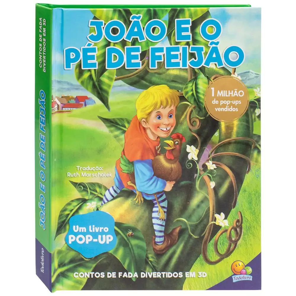 Livro Infantil Conto de Fadas com Pop-Ups: João e o Pé de Feijão