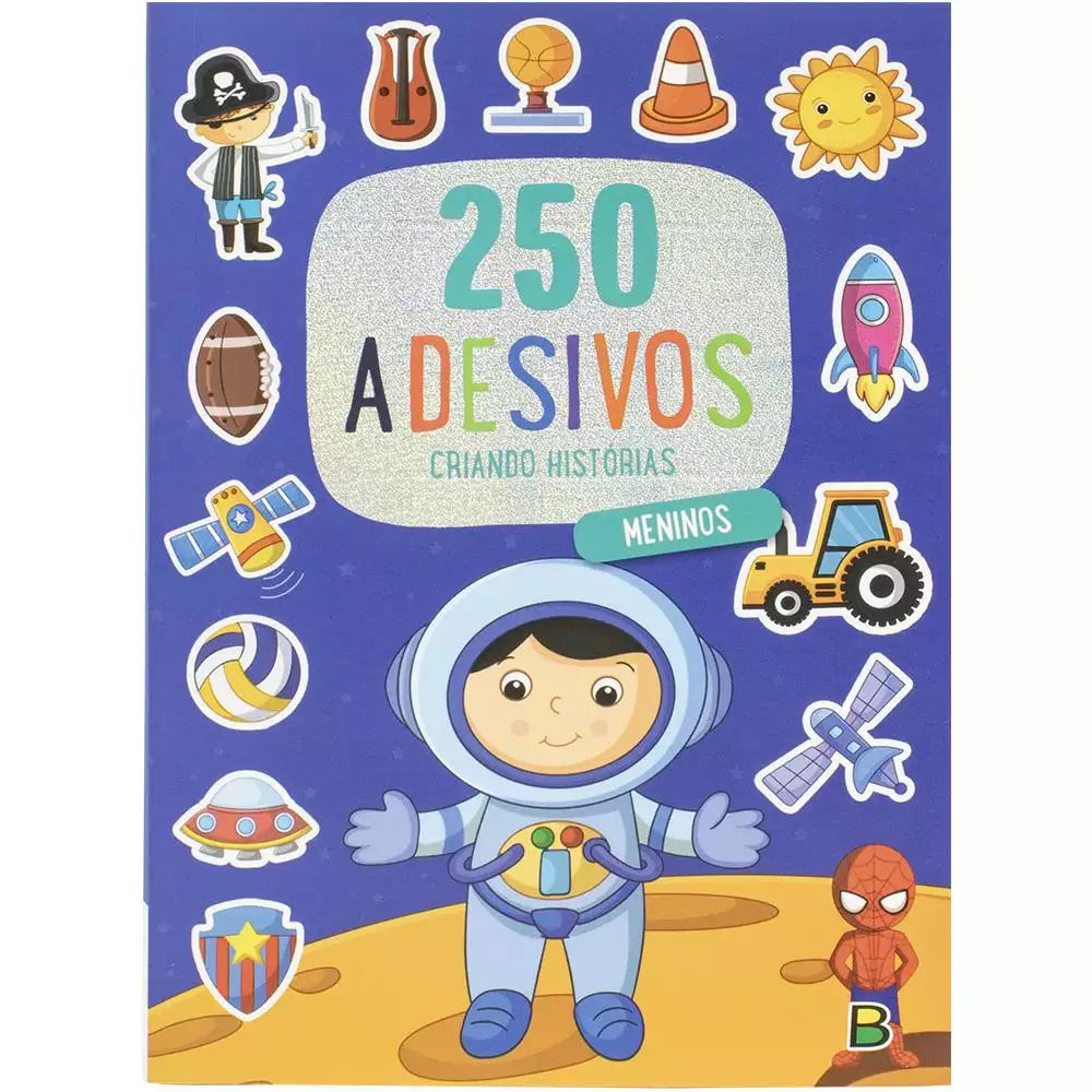 Livro Infantil Criando Histórias: Meninos - 250 Adesivos