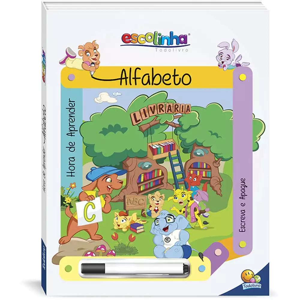 Livro Infantil de Apoio Escolar Escreva e Apague: Alfabeto