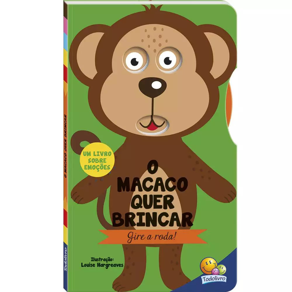 Livro Infantil Gire o Disco: O Macaco Quer Brincar
