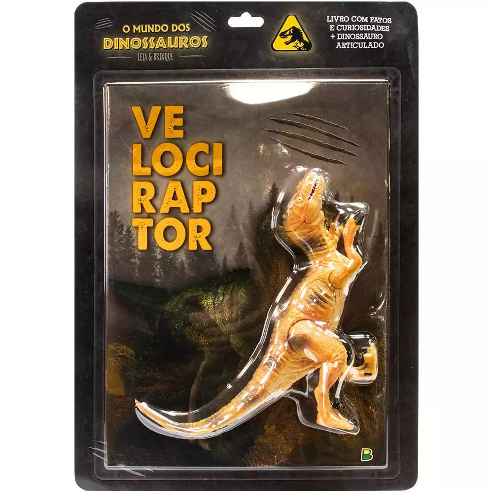 Livro Infantil Leia e Brinque: Dinossauros - Velociraptor