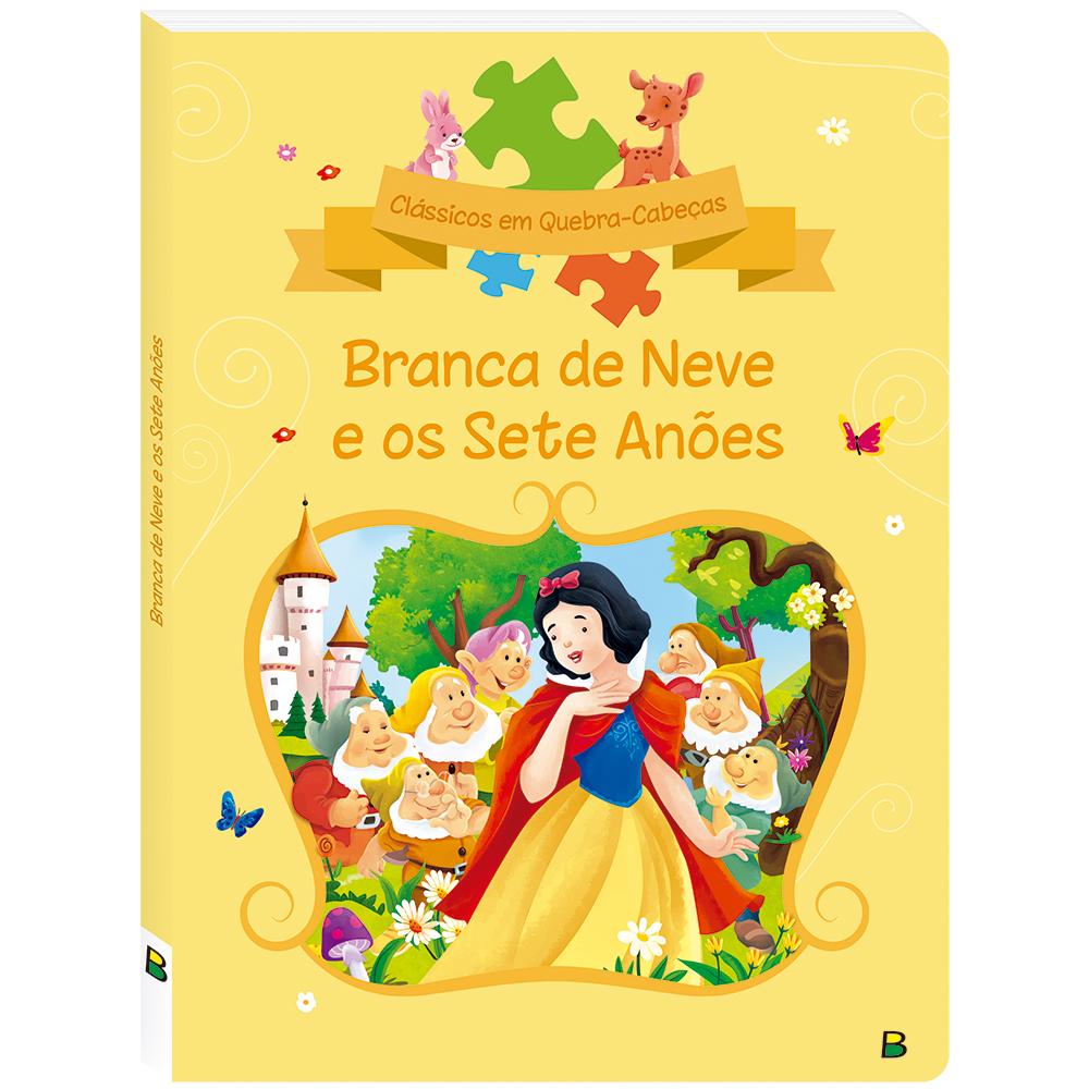Livro Infantil com Quebra-Cabeça Branca de Neve e os Sete Anões