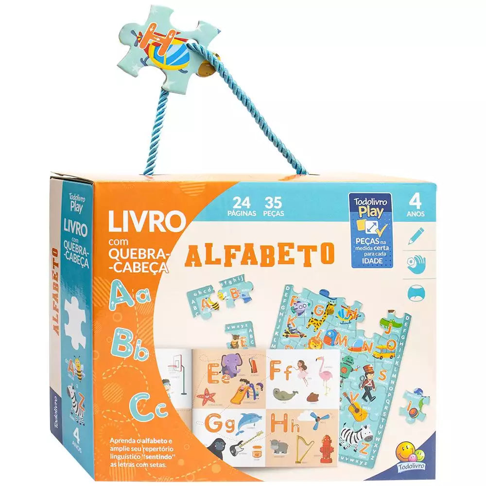 Livro Quebra-Cabeça Infantil: Alfabeto