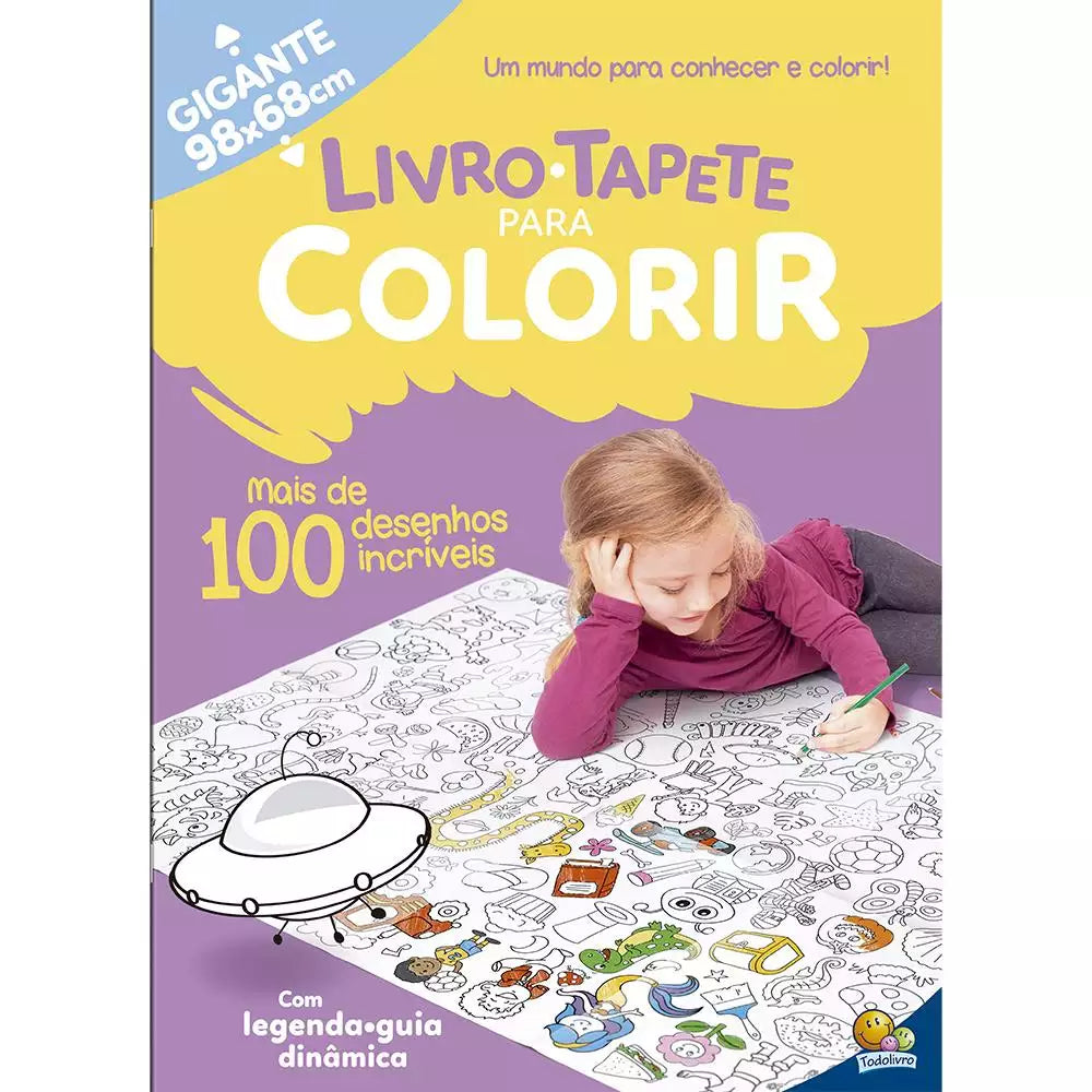 Livro Tapete Infantil para Colorir: Mais de 100 Desenhos Incríveis
