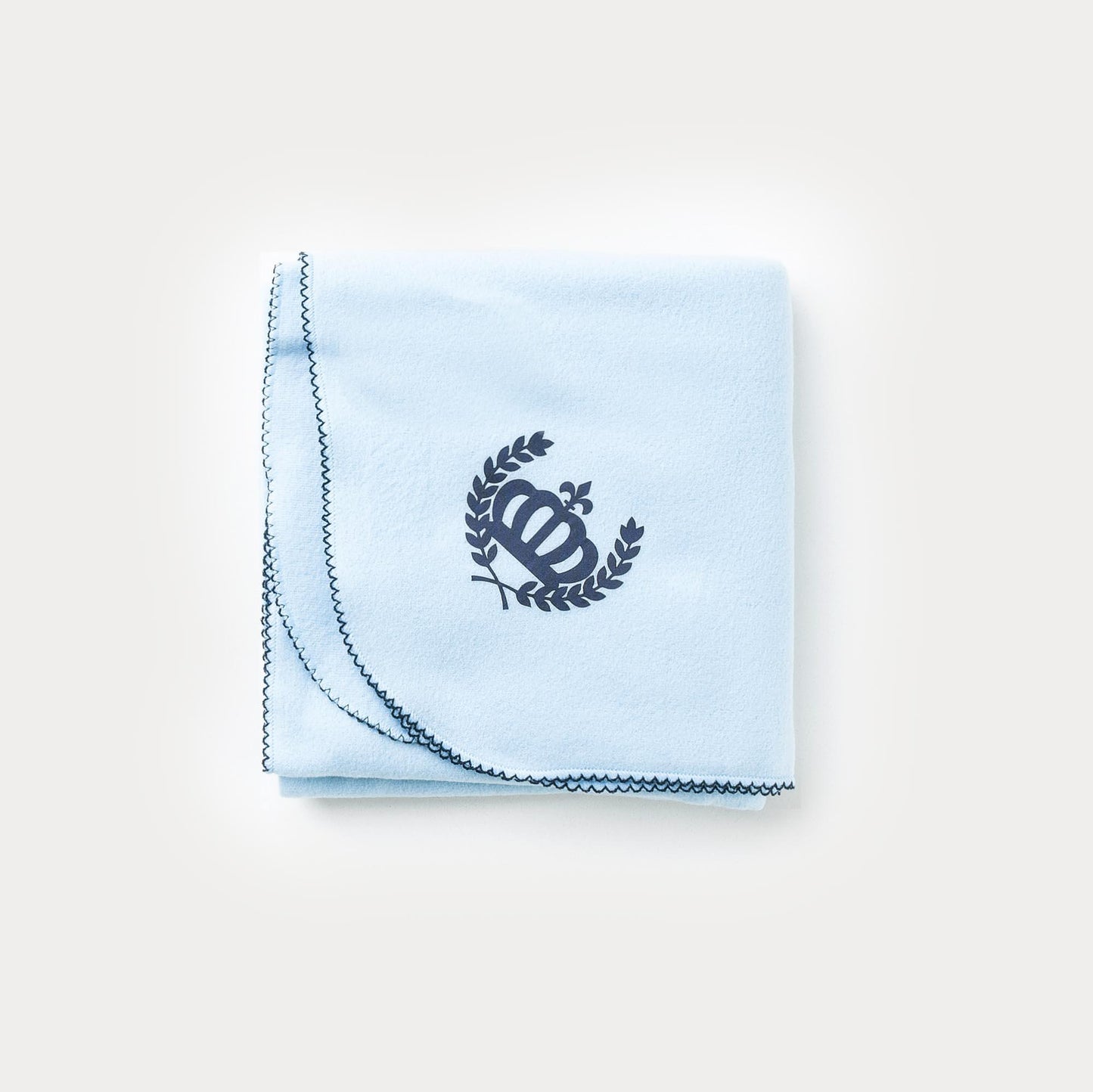 Manta em Soft Azul Coroa para Bebê Menino
