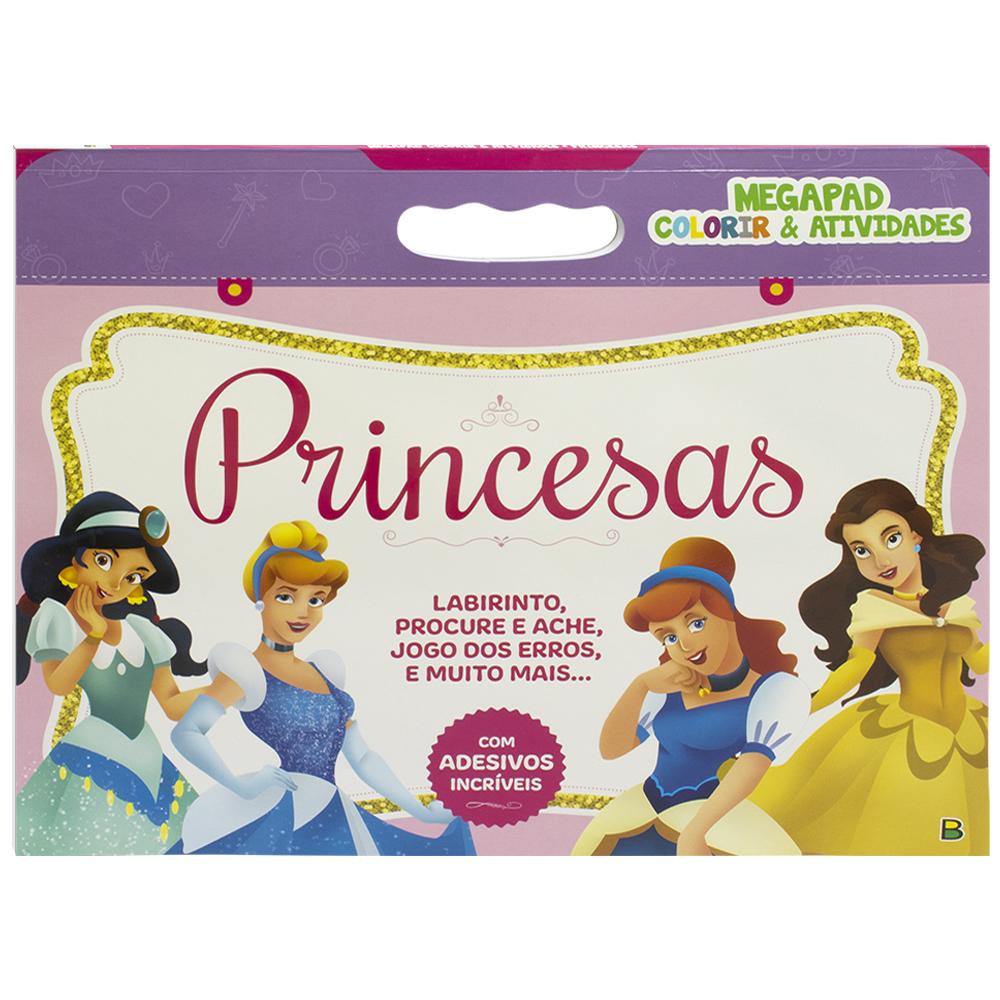 Livro Infantil Megapad com Atividades e Figurinhas de Princesas