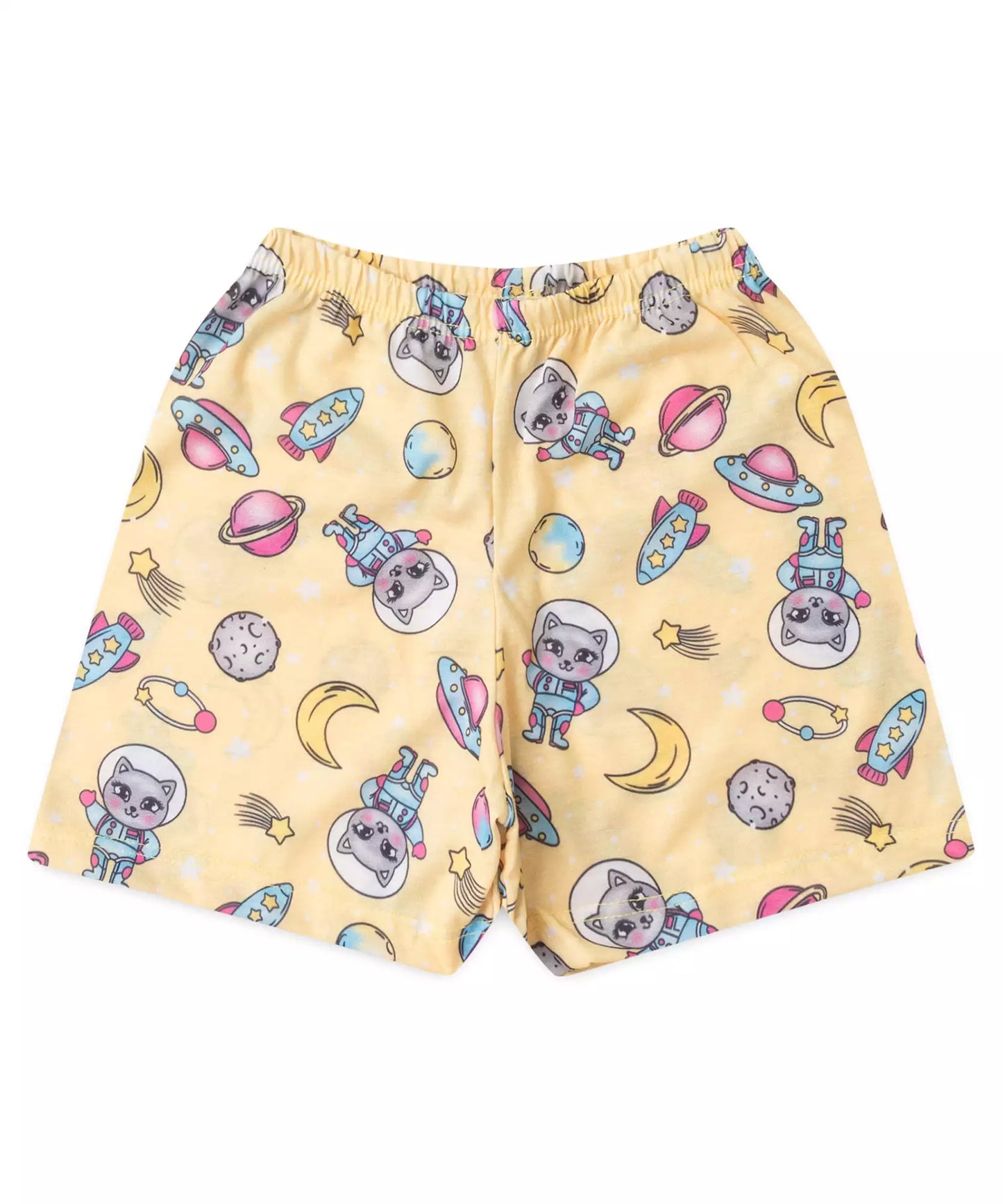 Pijama de Verão para Menina Flu to Space Rosa