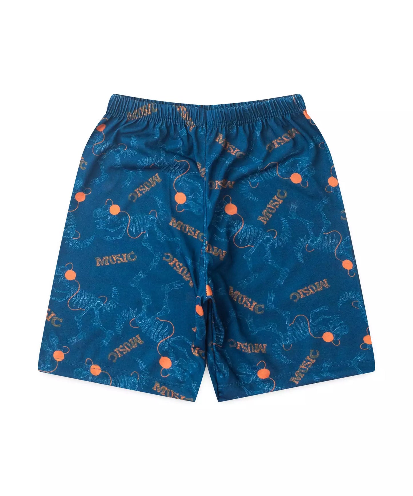 Pijama de Verão para Menino Dino Music Marinho