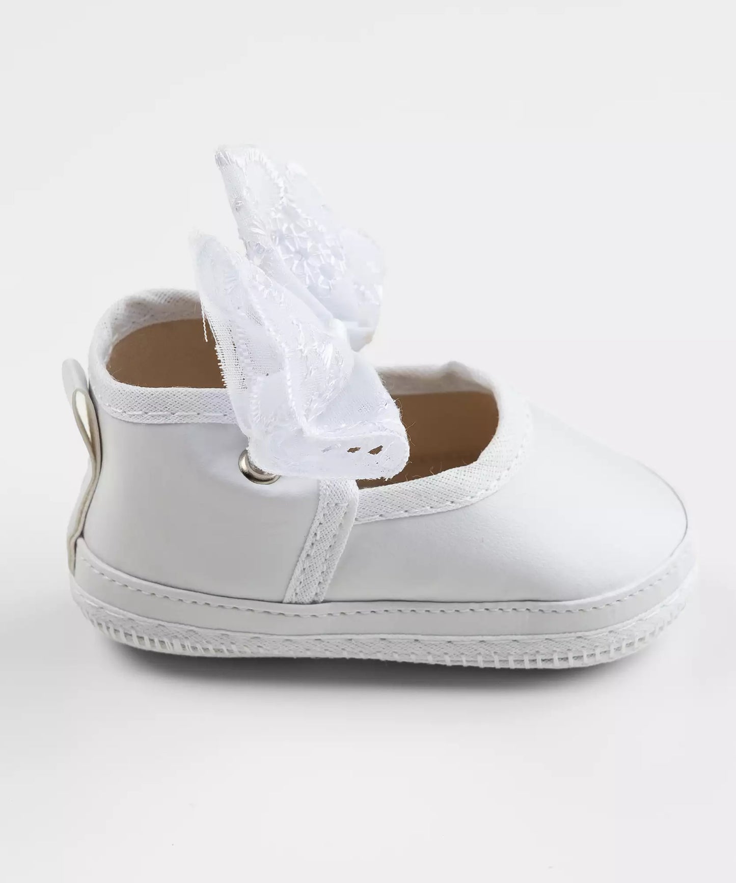 Sapatilha para Bebê Menina Laço Branca