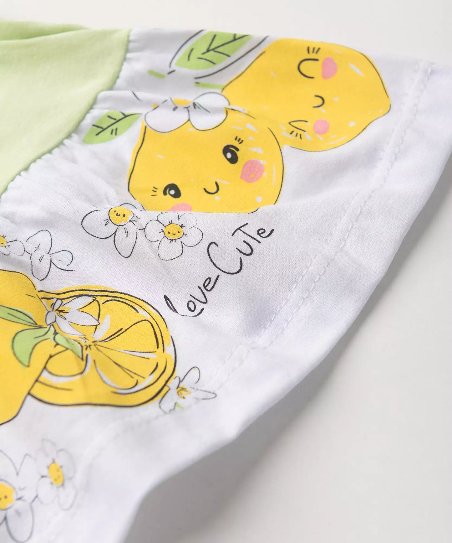 Vestido de Verão para Bebê Menina Limãozinho Verde