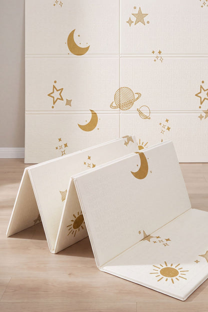 Tapete Tatame Infantil Dobrável Dupla Face Minimalista 200x150