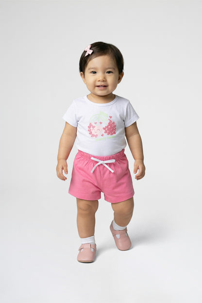 Conjunto de Verão para Menina Doce Refresco Branco