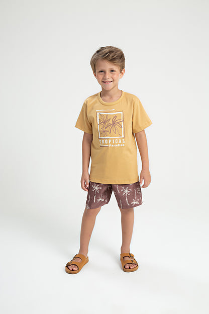 Conjunto de Verão para Menino Paraíso dos Coqueiros Caqui