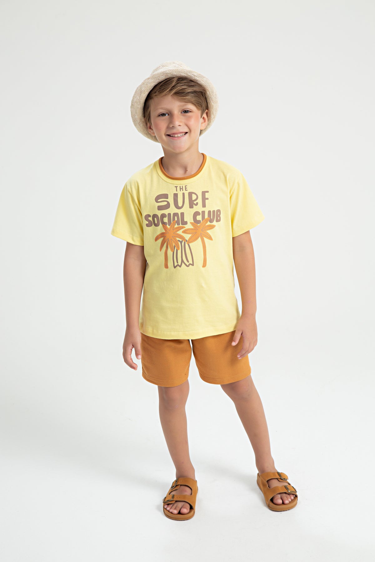 Conjunto de Verão para Menino Clube do Surf Amarelo
