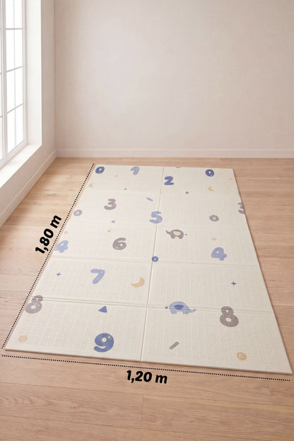 Tapete Tatame Infantil Dobrável Dupla Face Minimalista 180x120