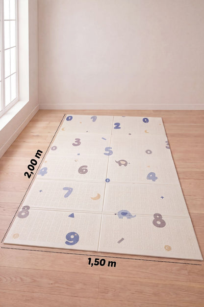 Tapete Tatame Infantil Dobrável Dupla Face Minimalista 200x150