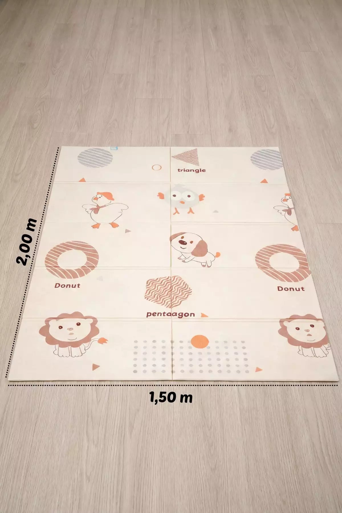 Tapete Tatame Infantil Dobrável Dupla Face Dog 200x150