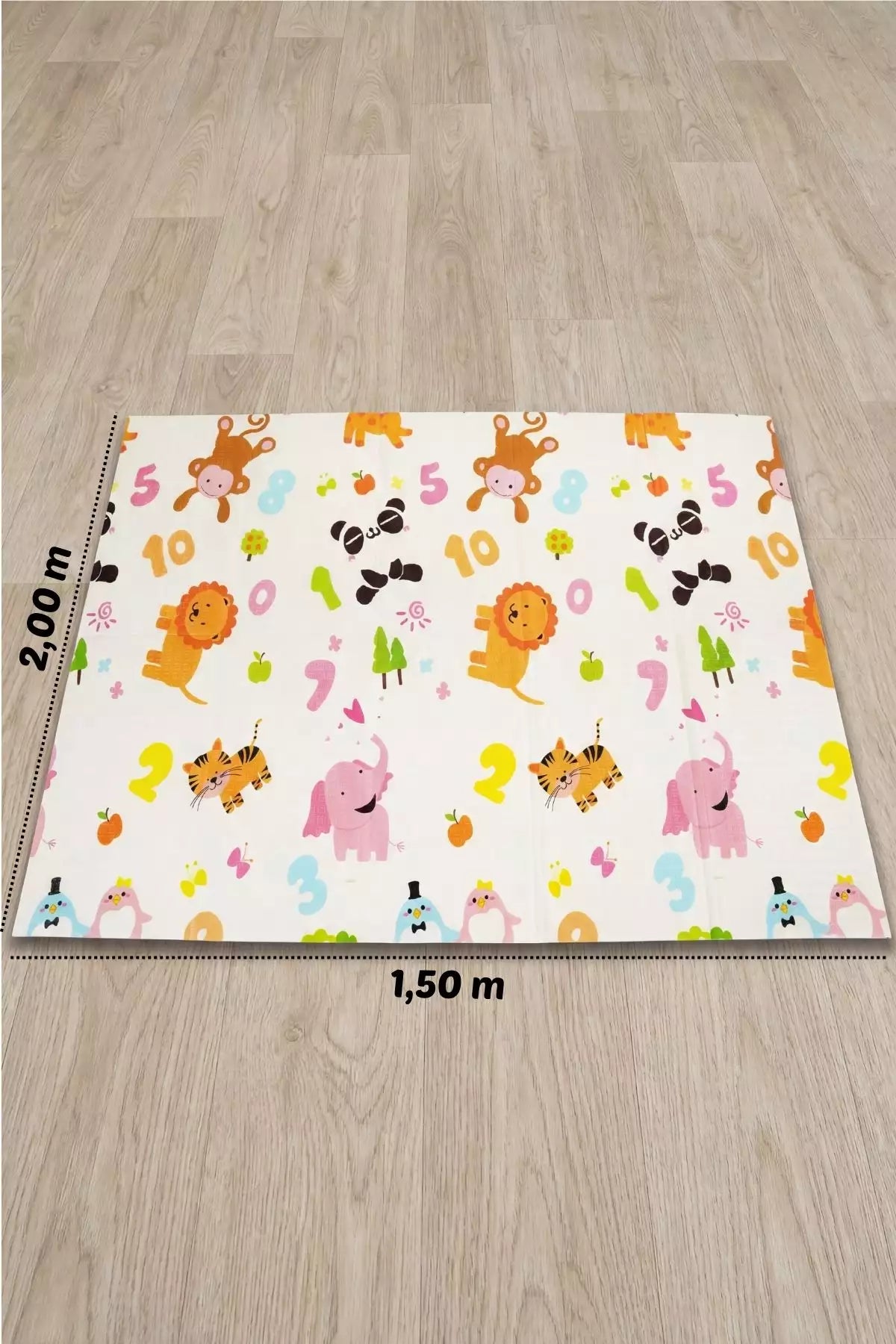 Tapete Tatame Infantil Dobrável Dupla Face Zoo 200x150
