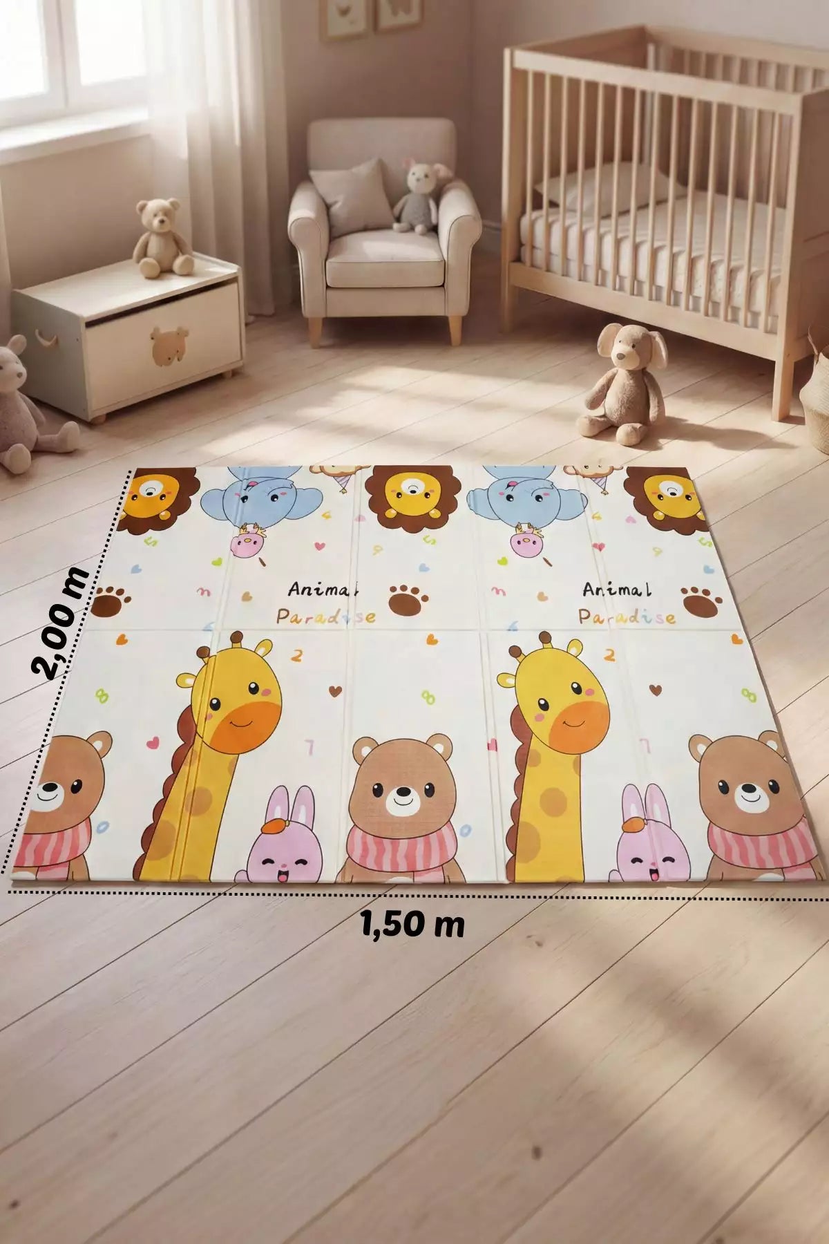 Tapete Tatame Infantil Dobrável Dupla Face Uni 200x150