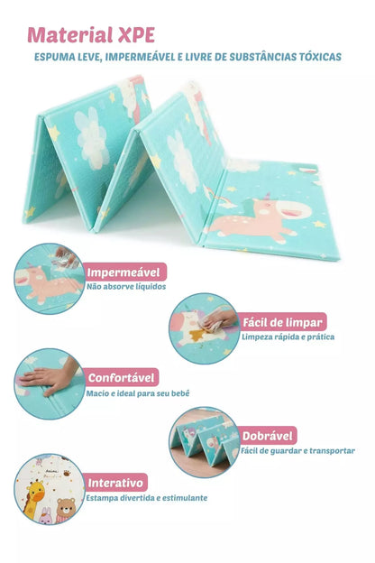 Tapete Tatame Infantil Dobrável Dupla Face Uni 200x150