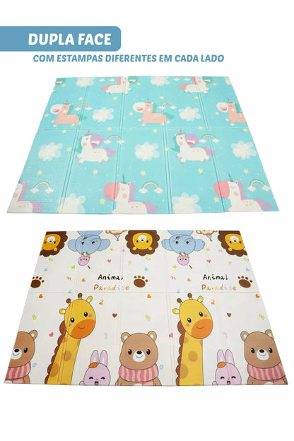 Tapete Tatame Infantil Dobrável Dupla Face Uni 200x150