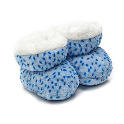 Sapatinho de Bebê Dahti Kids Estampado Peluciado Azul