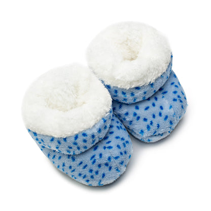 Sapatinho de Bebê Dahti Kids Estampado Peluciado Azul