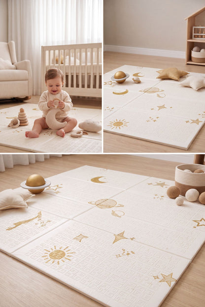 Tapete Tatame Infantil Dobrável Dupla Face Minimalista 200x150