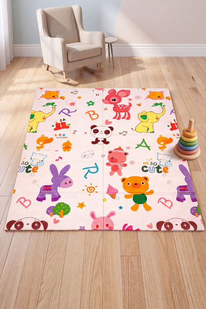 Tapete Tatame Infantil Dobrável Dupla Face Safari 180x120