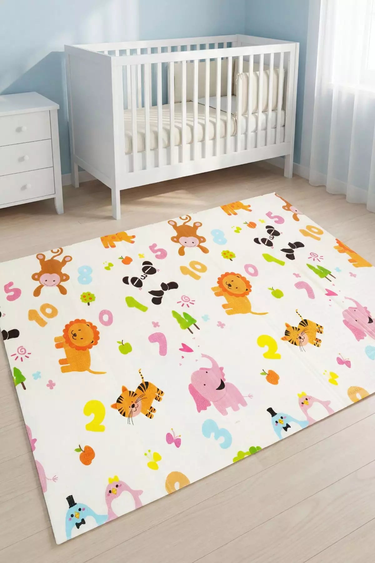 Tapete Tatame Infantil Dobrável Dupla Face Zoo 200x150