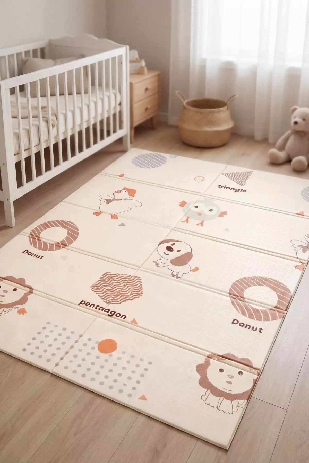 Tapete Tatame Infantil Dobrável Dupla Face Dog 200x150